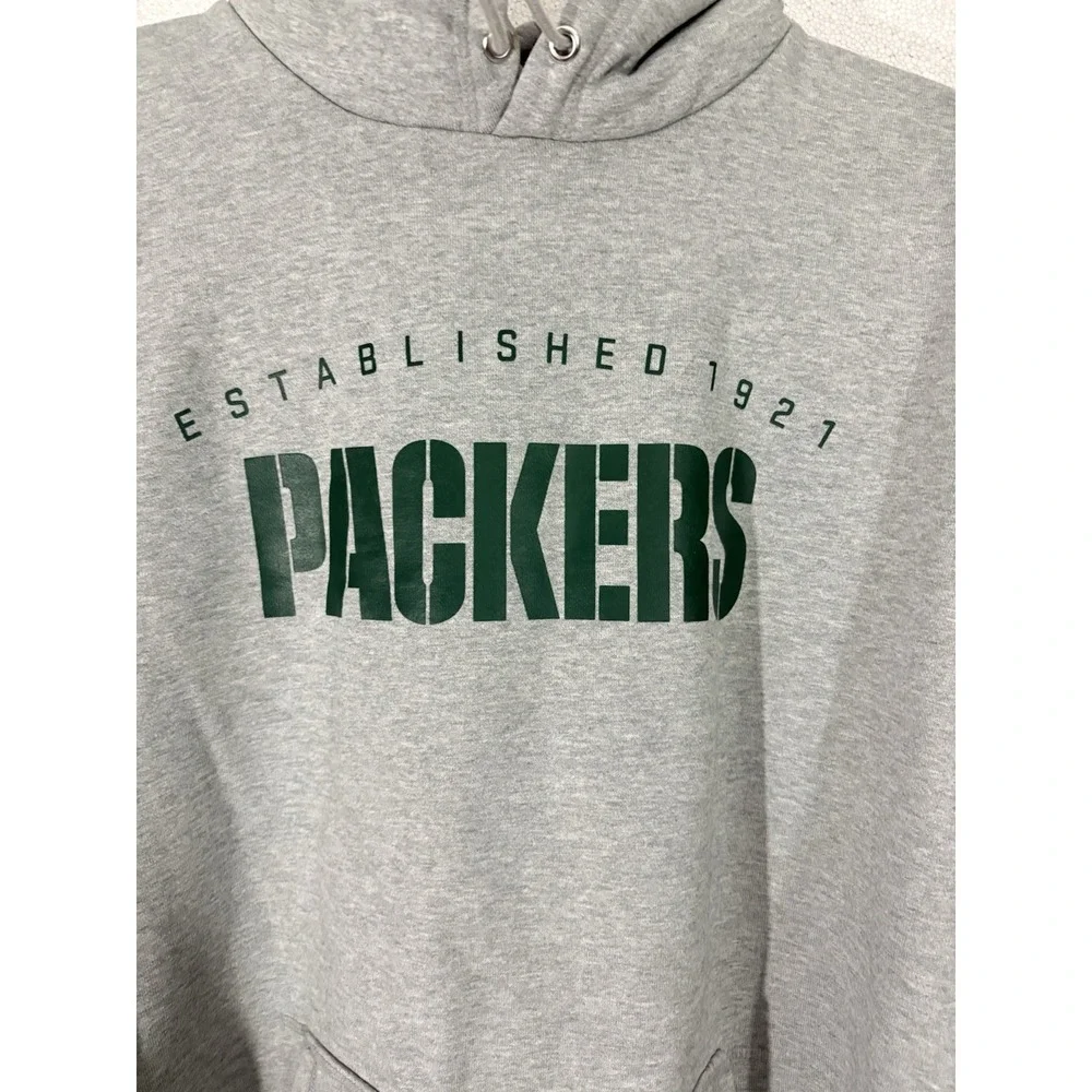Nike Green Bay Packers Hoodie Sweatshirt‎ Mens Sz L Light Grey NFL Logo Fan Gear